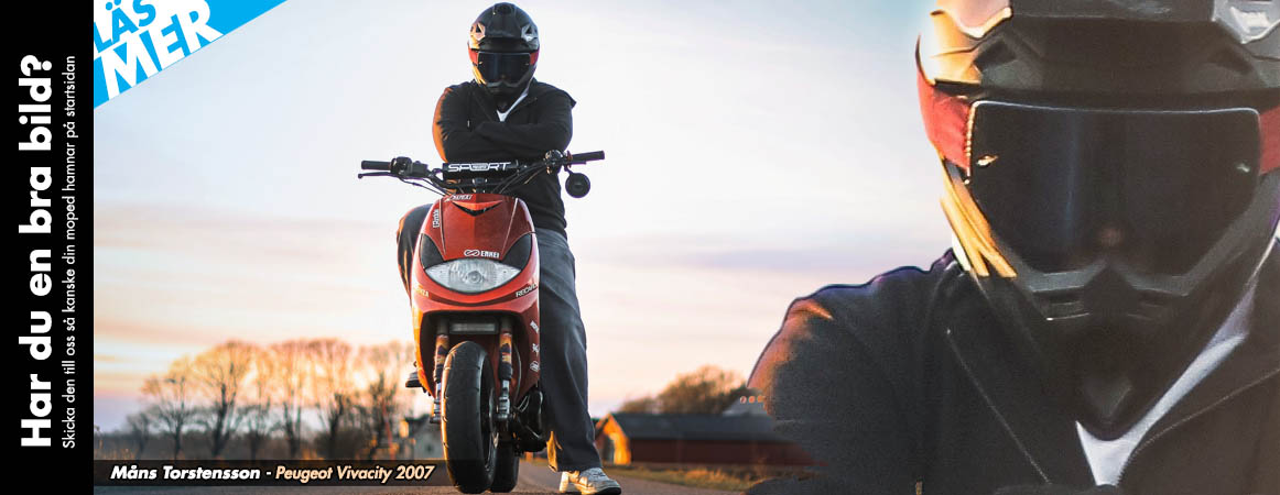 Startbild hos Twostroke som visar kunders mopeder