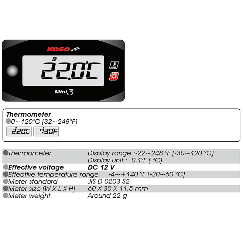 Koso Termometer (Mini 3)