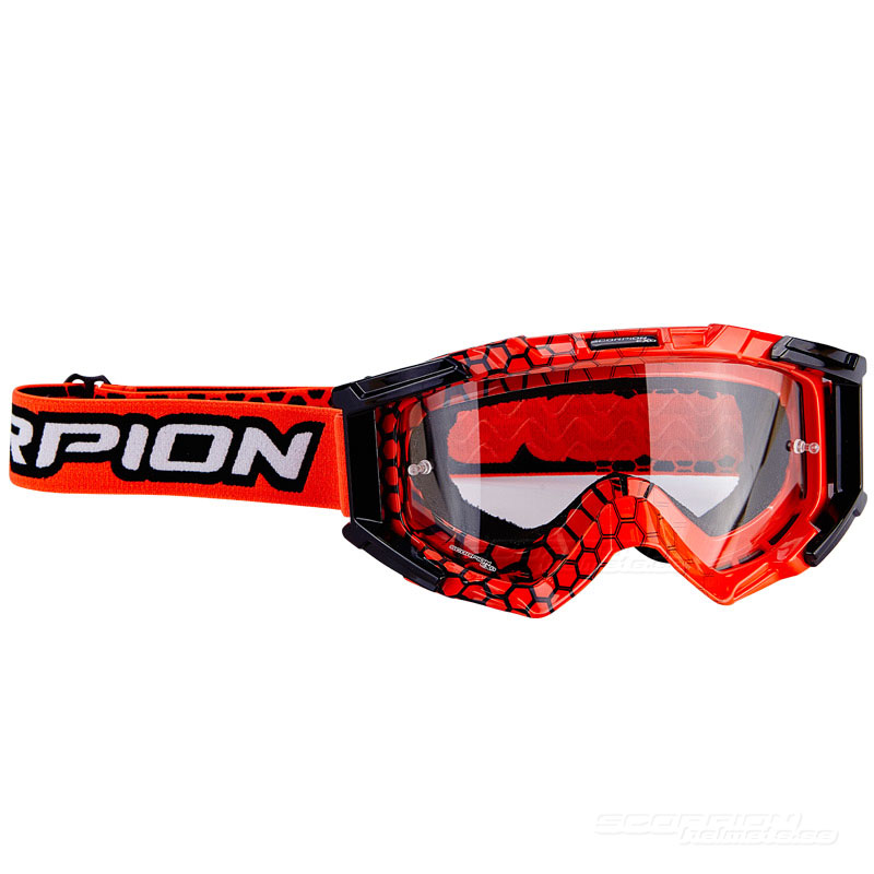 Scorpion Crossglasgon Goggles (E16) Neon Red - Black