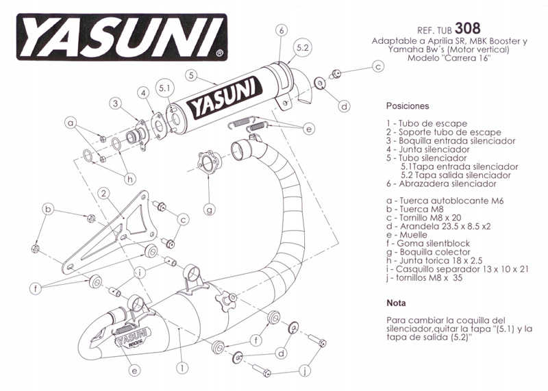 Yasuni Avgassystem (Carrera 16) Black Edition