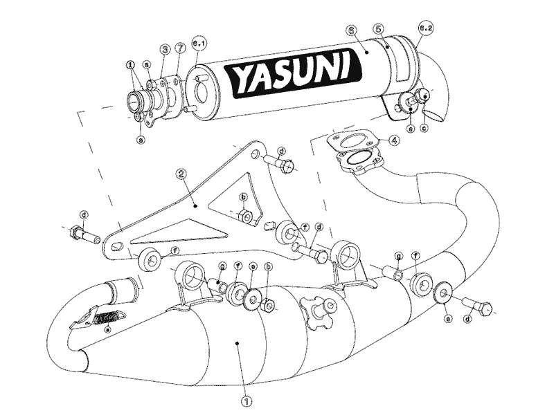 Yasuni Avgassystem (Scooter R) Black Edition