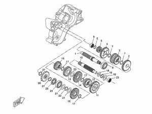 Yamaha Sprängskiss - Transmission (AM6) - Euro2/3 v1