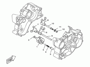 Yamaha Sprängskiss - Växeltrumma/Gafflar (AM6)