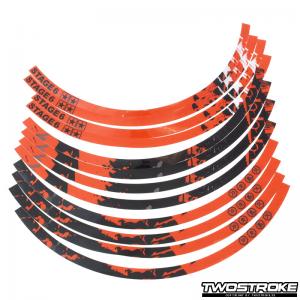 Stage6 Fälgdekaler (17-tum) - Orange / Svart