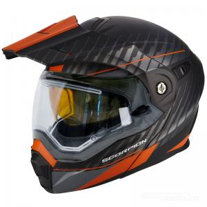 Scorpion ADX-1 Snöskoterhjälm (Dual) Mattsvart, Orange