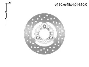 NG Brakes Bromsskiva (Fram) 180mm
