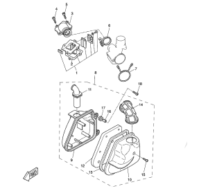 Yamaha Luftfilterbox (5BRE441040 5BRE441001)