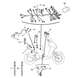 Yamaha Sprängskiss - Elsystem 2 (Slider) 04-->