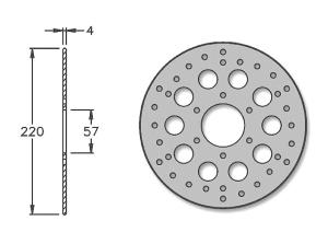 IGM Bromsskiva (bak) 220mm