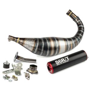 Stage6 Avgassystem (R/T 80-90cc) - DER/PIA - Svart/R&ouml;d