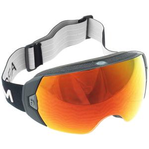 Abom Imfria skoterglas&ouml;gon Goggles (Heet) Sunrise Red Mirror, Svart/Vit