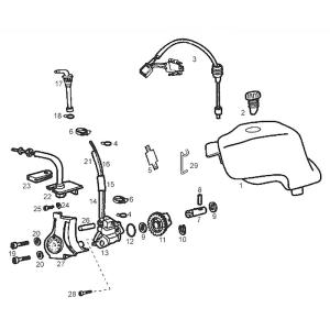 Piaggio Group Sprängskiss - Oljepump (EBE050)