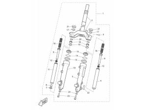 Yamaha Sprängskiss - Framgaffeln "PIAOLI" (Slider) 05-10