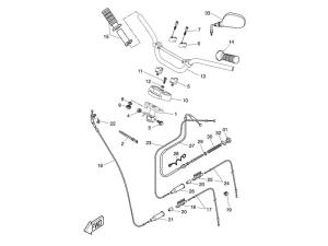 Yamaha Sprängskiss - Styret Slider (04-12)