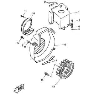 Yamaha Spr&auml;ngskiss - Fl&auml;kt (Minarellis - CW)