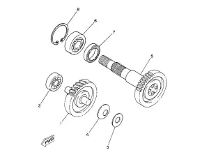 Yamaha Sprängskiss - Transmission (Minarelli - MY)