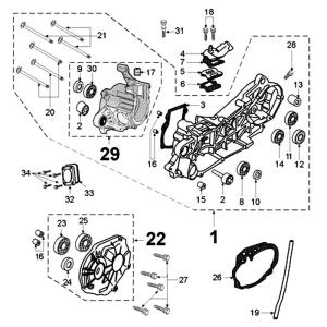 Peugeot Sprängskiss - Motorblock