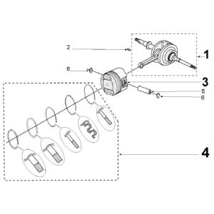 Peugeot Sprängskiss - Kolv / Vevparti