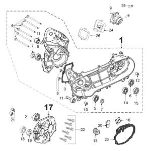 Peugeot Sprängskiss - Motorblock