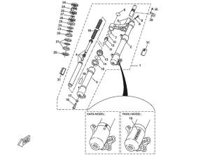 Yamaha Sprängskiss - Framgaffel "Kaifa" (Aerox)