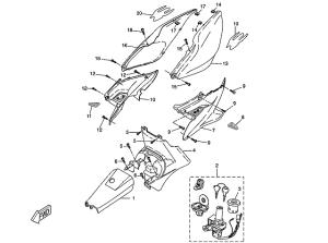 Yamaha Sprängskiss - Sidokåpor (Aerox)
