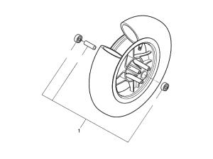 Yamaha Fälg, Fram - 12" (5JHF516830)