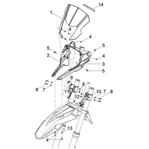 Piaggio Group Sprängskiss - Kåpskruv, lyktkåpa