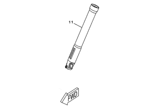 Yamaha Yttre gaffelben,höger (1D4F313600)