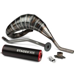 Stage6 Avgassystem (80-90cc) - DER/PIA - R&ouml;d/Svart