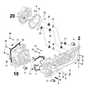 Peugeot Sprängskiss - Motorblock
