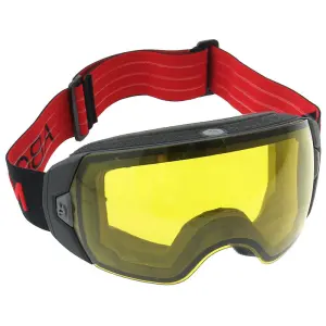 Abom Imfria skoterglas&ouml;gon Goggles (Heet) Lumen Yellow, Svart/R&ouml;d