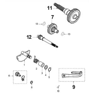Peugeot Sprängskiss - Kick / Transmission