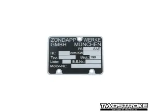 Maxwell Typskylt (Zundapp)