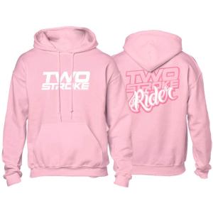 TSR Hoodie (TS Rider) Rosa, Vit