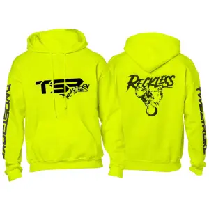TSR Hoodie (TSR Reckless) Neongul, Svart