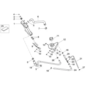 Piaggio Group Sprängskiss - Kylsystem (Euro4)