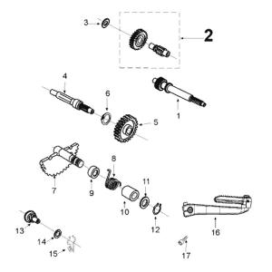 Peugeot Sprängskiss - Kick / transmission