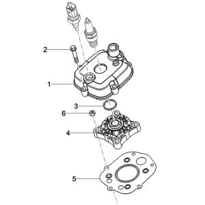 Piaggio Group Sprängskiss - Topplock (D50B0) - Euro4