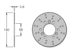 IGM Bromsskiva (fram) 190mm
