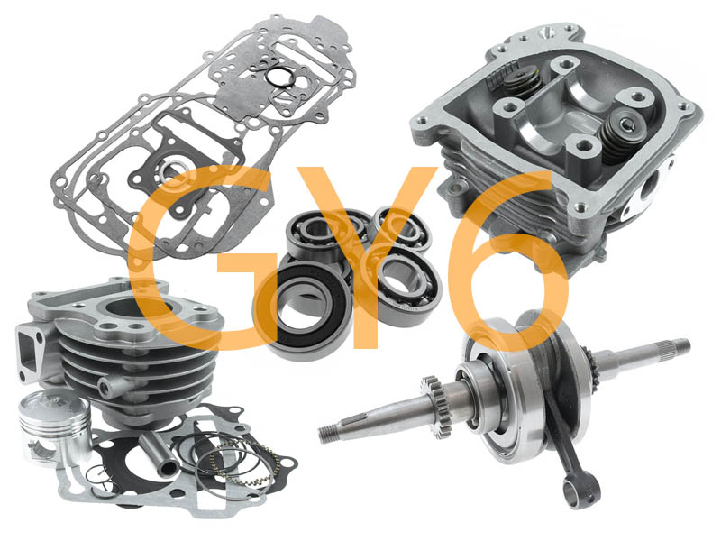 Delar vid motorrenovering (GY6)
