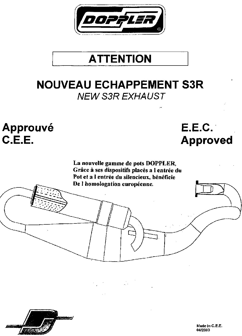 Doppler Avgassystem (S3R) Verni