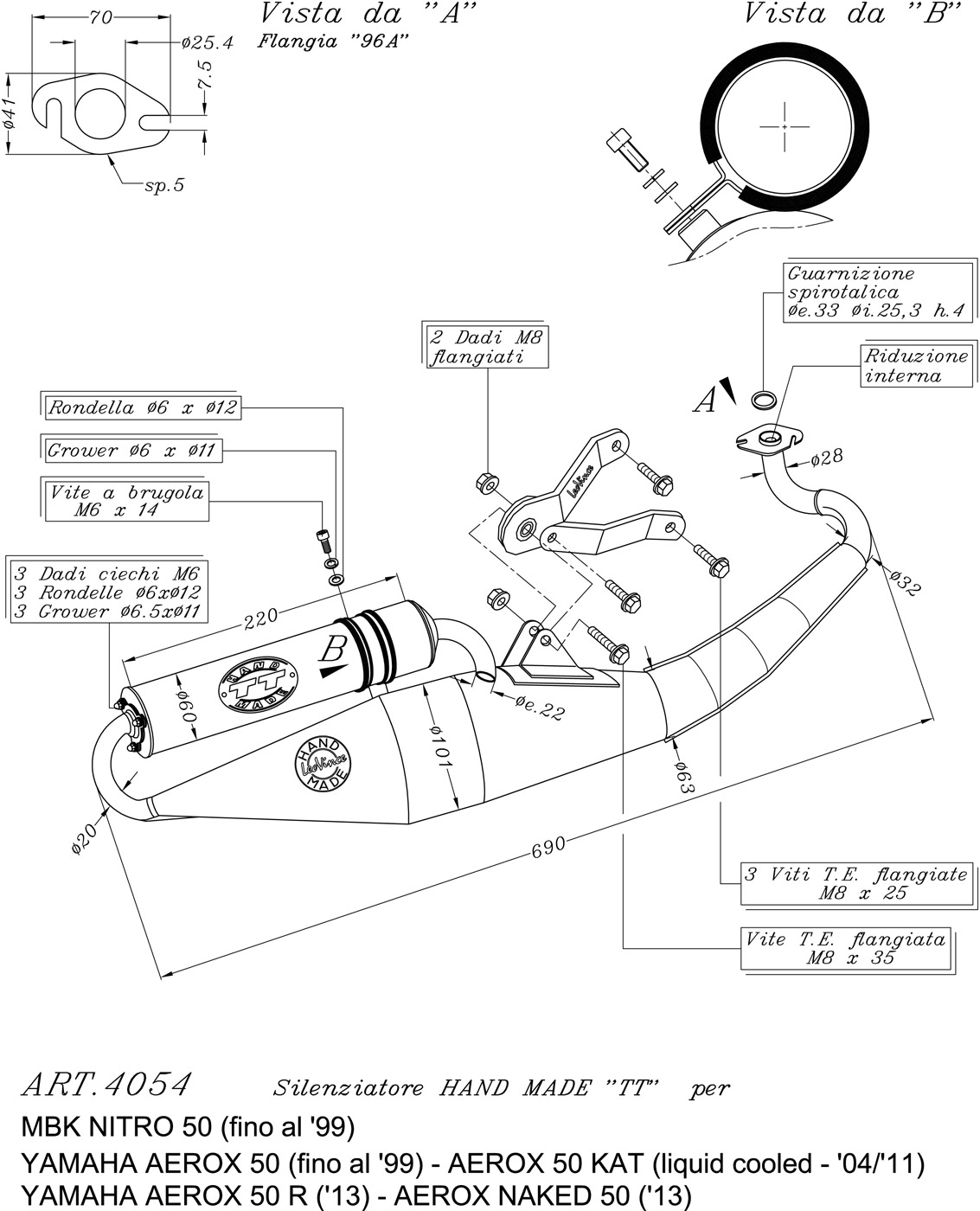 LeoVince Avgassystem (H.M. TT)