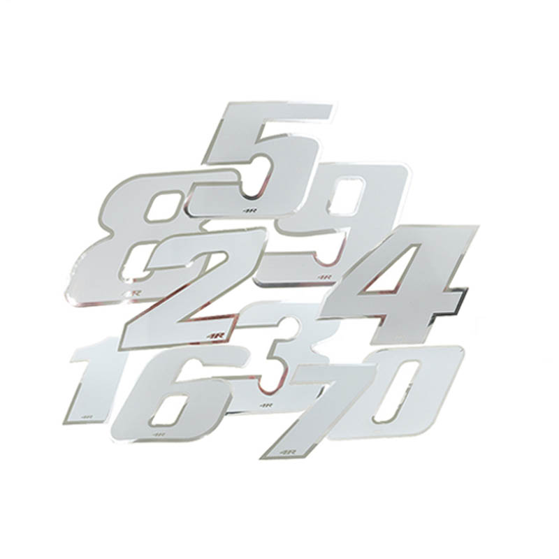4R Racingsiffror (Vit)