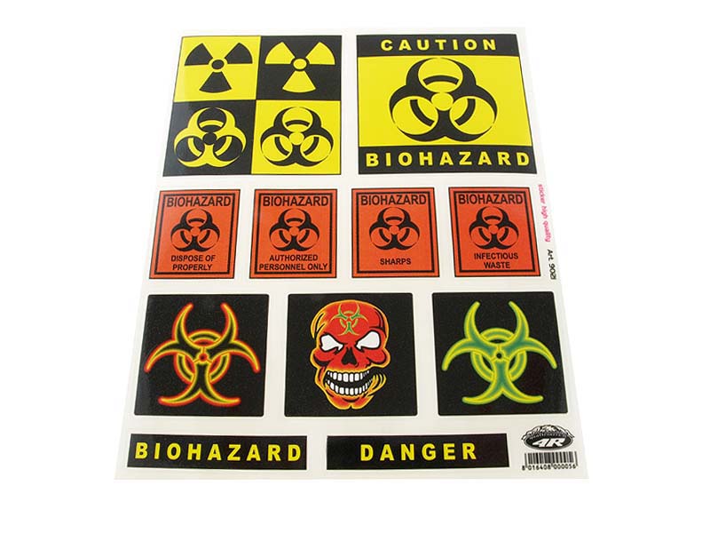 4R Stickersark (20x24cm) BIOHAZARD