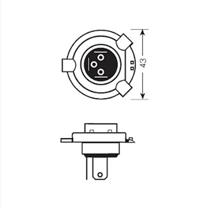 Division Lampa H4 (P43t) - LED 35/35W