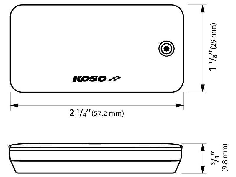 Koso Temperatur- & voltmtare (Super Slim Touch)