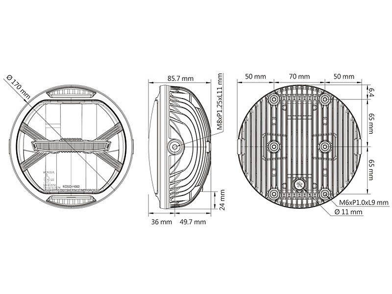 Koso Framlampa (Thunderbolt II) LED