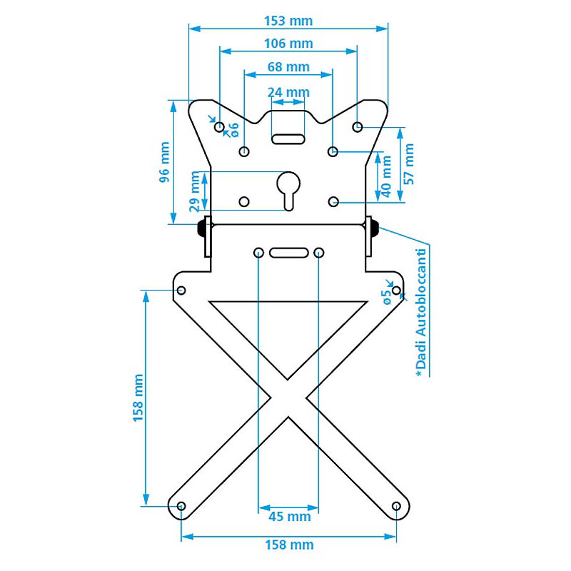 Lampa Nummerplåtshållare (Universell) X-Plate