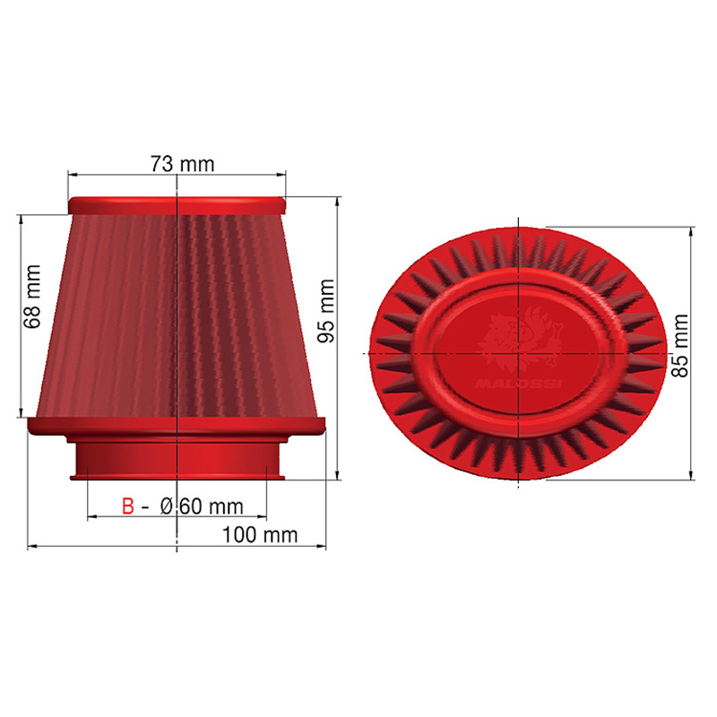 Malossi Luftfilter (E18) Racing