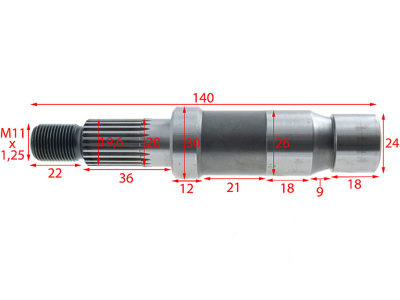 Malossi Sekundäraxel (140 mm)